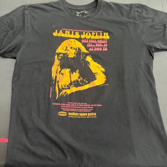 Janis Joplin Madison Square Garden Graphic Print Band T-shirt Mens Size M - Picture 6 of 8